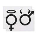 black angel and devil icon invitations