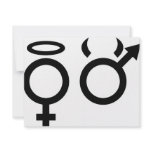 black angel and devil icon invitations