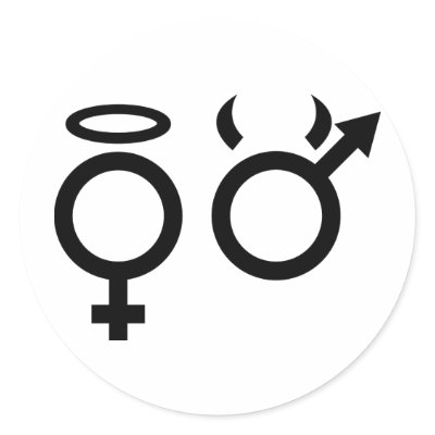 black angel and devil icon sticker by TomaniacLines