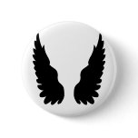 black angel wings buttons