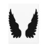 black angel wings postcard