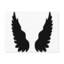 black angel wings postcard