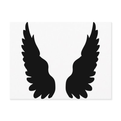 black angel wings postcard by Tomaniac