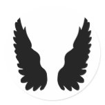 black angel wings stickers