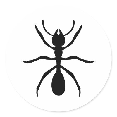 black ant round stickers by Tomaniac