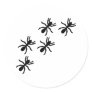 black ant trail round stickers