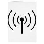 black antenna icon cards