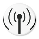 black antenna icon fridge magnet