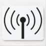 black antenna icon mouse pad