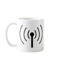 black antenna icon mug