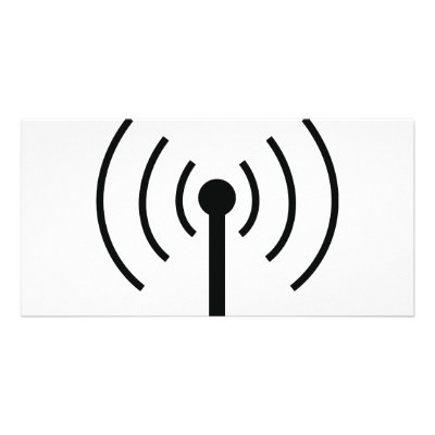 black antenna icon photo card by TomaniacLines