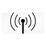 black antenna icon photo cards