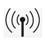 black antenna icon postcards