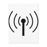 black antenna icon postcards