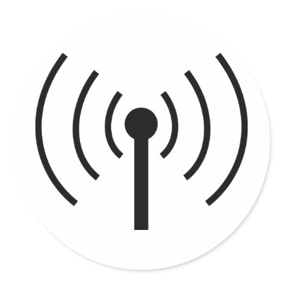 black antenna icon round stickers by TomaniacLines