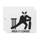 black area 51 league icon personalized invitation
