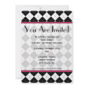 Black Argyle Fashion Invitation