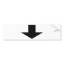 black arrow down bumper stickers