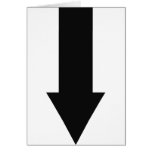 black arrow down icon greeting cards