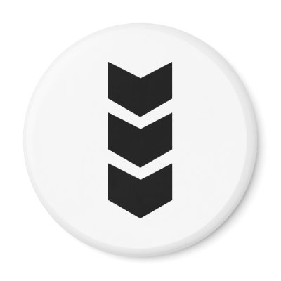 black arrow down magnet by Tomaniac