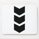 black arrow down mouse mats