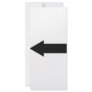 black arrow left icon custom rack card