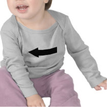 black arrow left icon shirt