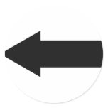 black arrow left icon sticker