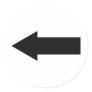 black arrow left icon round stickers