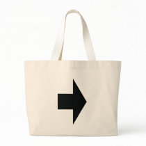 black arrow right canvas bag