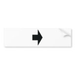 black arrow right bumper sticker