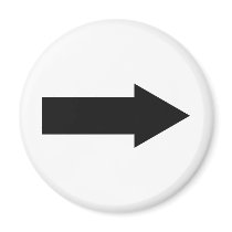 black arrow right icon refrigerator magnet
