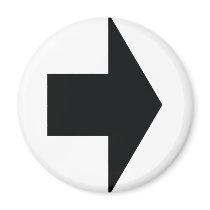 black arrow right refrigerator magnet