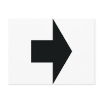 black arrow right postcard