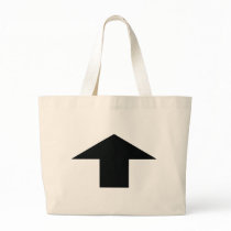 black arrow up tote bag