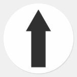 black arrow up icon round sticker