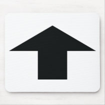 black arrow up mouse mat