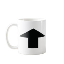 black arrow up coffee mugs