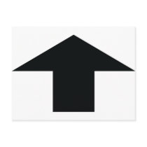 black arrow up post card