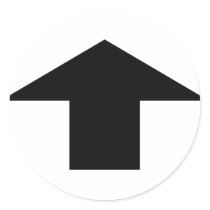 black arrow up round stickers