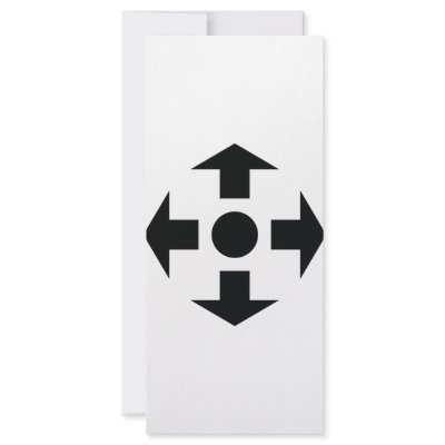 black arrows icon full color rack card by TomaniacLines