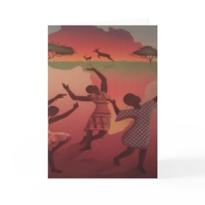 Black art Greeting Card Vertical by PrettyandPink