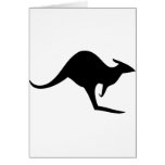 black australian kangaroo - australia cards