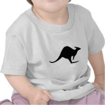 black australian kangaroo - australia tee shirt