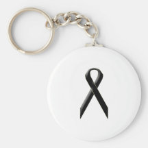 Black awareness ribbon key chains
