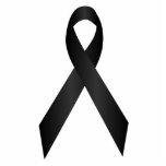 Black Awareness Ribbon Pin photo sculptures