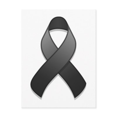 Black Awareness Ribbon Postcard by jamieco