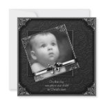 Black Baby Boy Photo Christening Personalized Announcement
