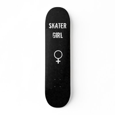 Black Background, Female Symbol, Skater, Girl Skateboards by WitchyRainGirl