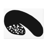 black banger sausage post card